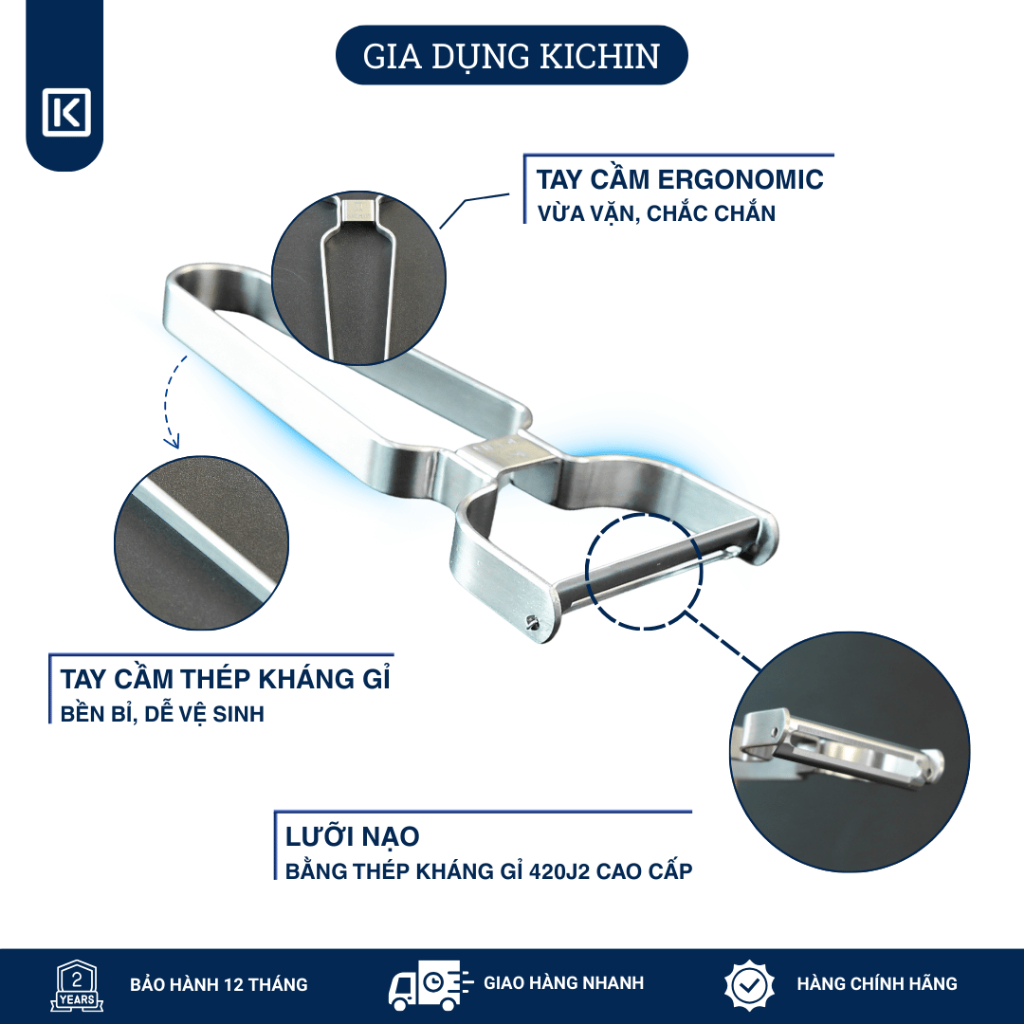 Nạo rau củ quả hai lưỡi cao cấp thép không g� thương hi�u... (2)