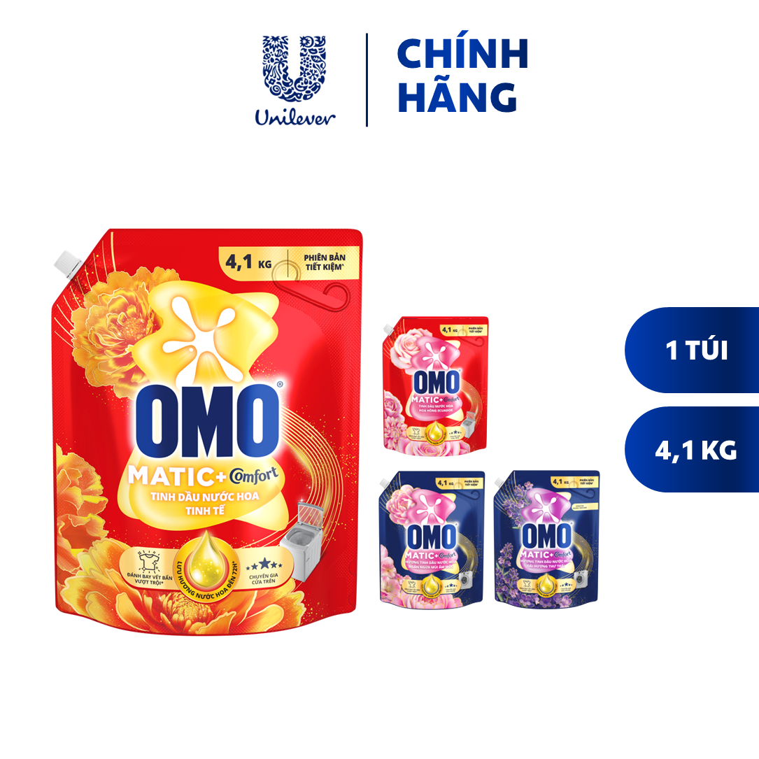 Nư�c giặt OMO Matic Hương Nư�c Hoa Comfort 4.1KG (túi) (2)