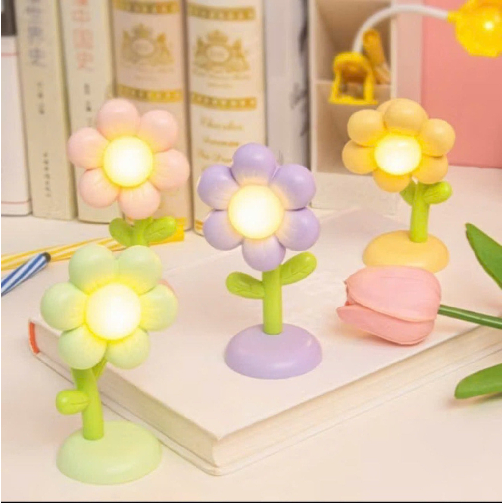 �èn Ngủ Decor Hình Chậu Hoa D� Thương Nhi�u M� u Có Nút B... (3)