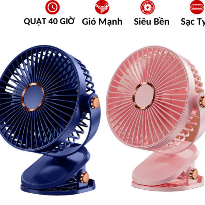 ( Loại 1)  Quạt tích �i�n kẹp b� n mini �� b� n 5 mức �� ... (3)