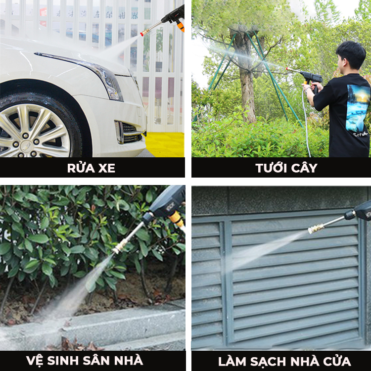 Máy rửa xe Cầm Tay  2 Pin 10 Cell 199V (3)
