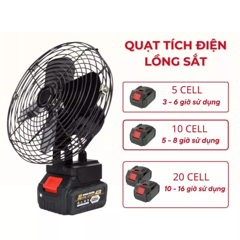 (Hàng Việt Nam Chất Lượng Cao) Quạt Tích Điện Mini Để Bàn... (3)