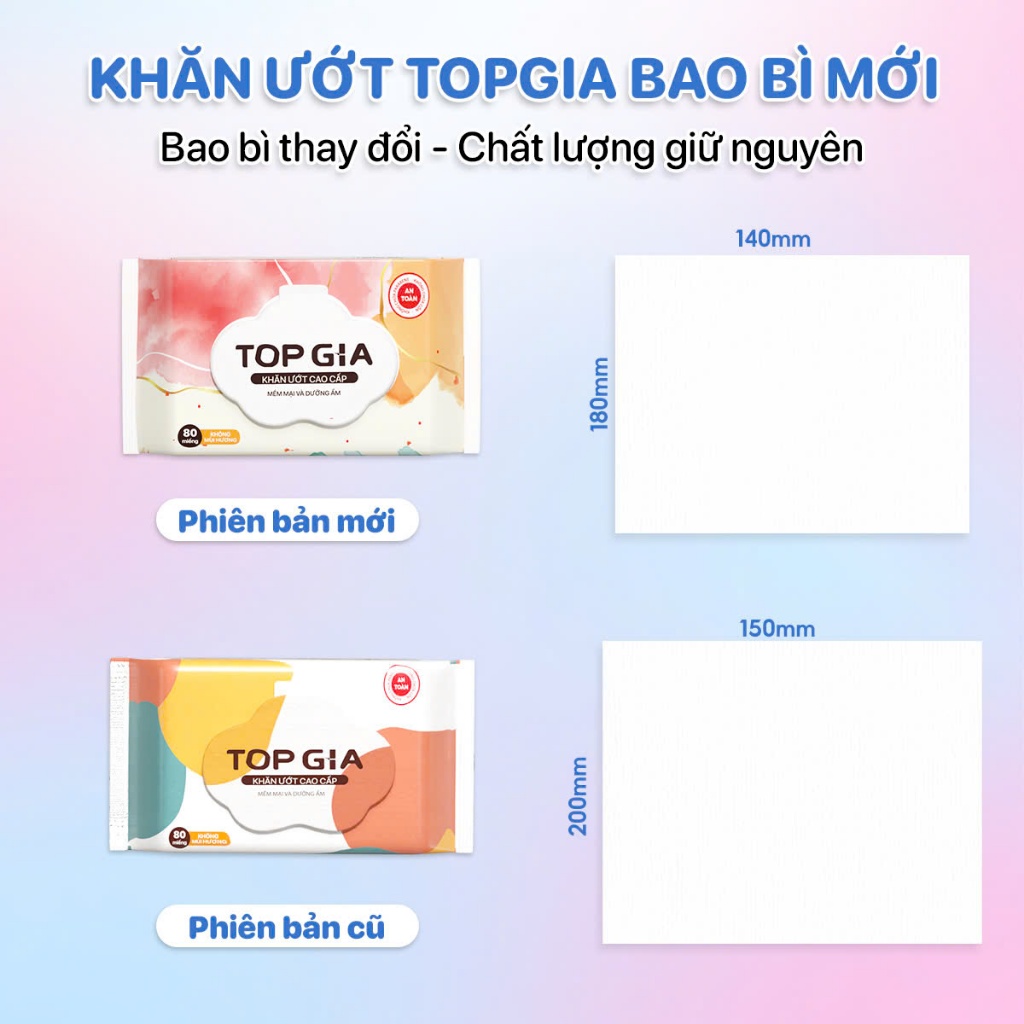 Thùng kh�n ư�t Topgia 80 t� không c�n không parabens cao ... (3)