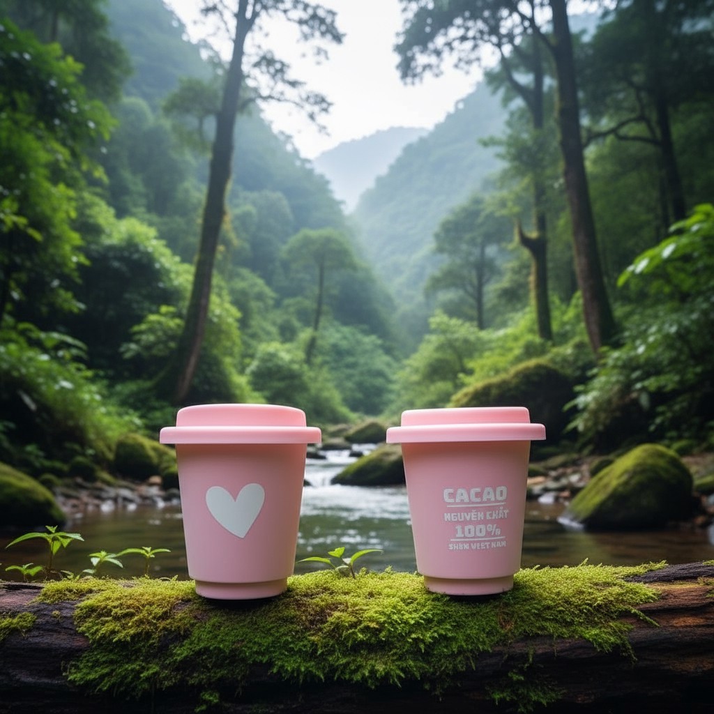 Hộp 8 viên Cacao Socola Viên Nén Nguyên Chất AODAI COFFEE (3)