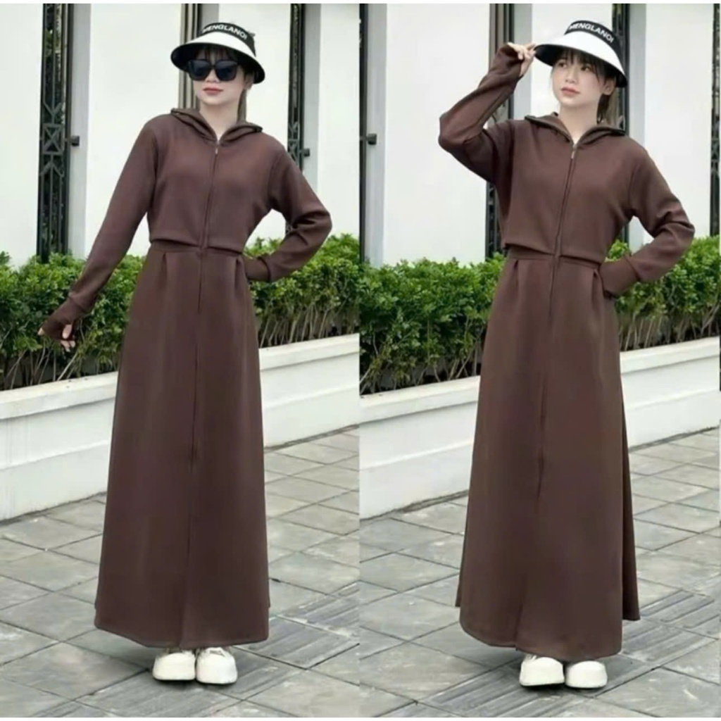 Áo Khoác Chống Nắng Toàn Thân 2 Lớp Vải Umi Cotton Dày Hà... (3)