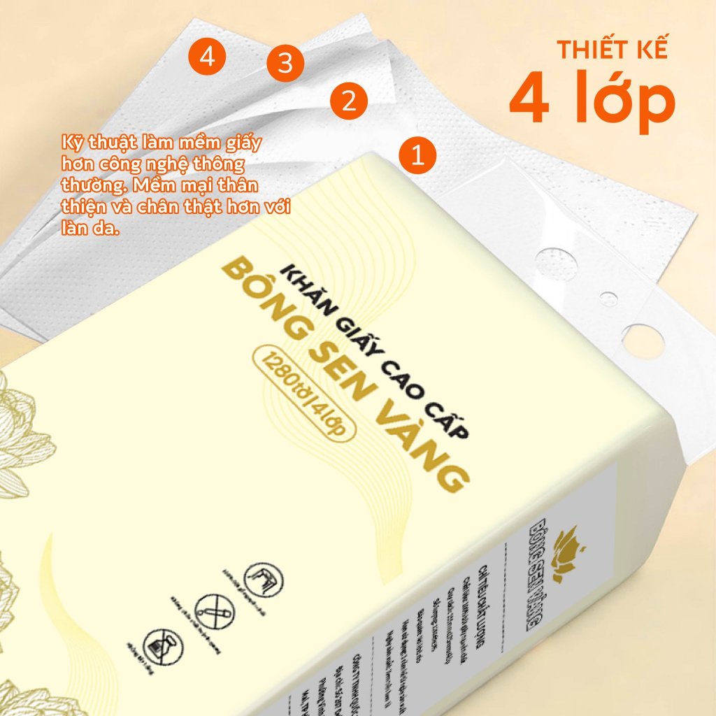 Khăn giấy rút Bông Sen Vàng treo tường Phiên Bản Mới (3)