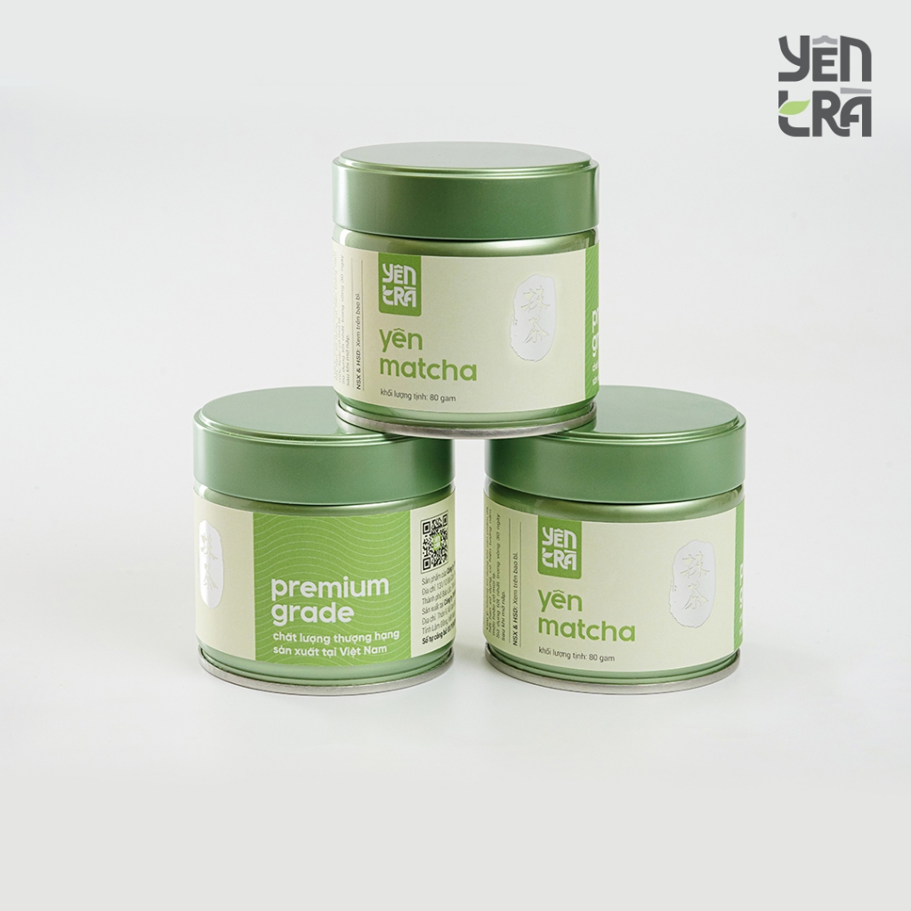 Bột matcha trà xanh Premium Grade hộp thiếc cao cấp 80g |... (3)