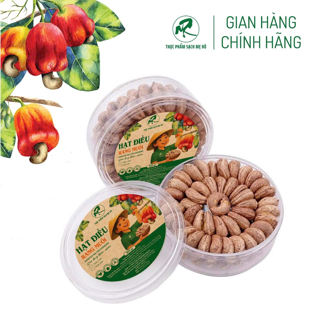 Hạt điều rang củi (vị muối) Mẹ rô. Có hồ sơ công bố (3)