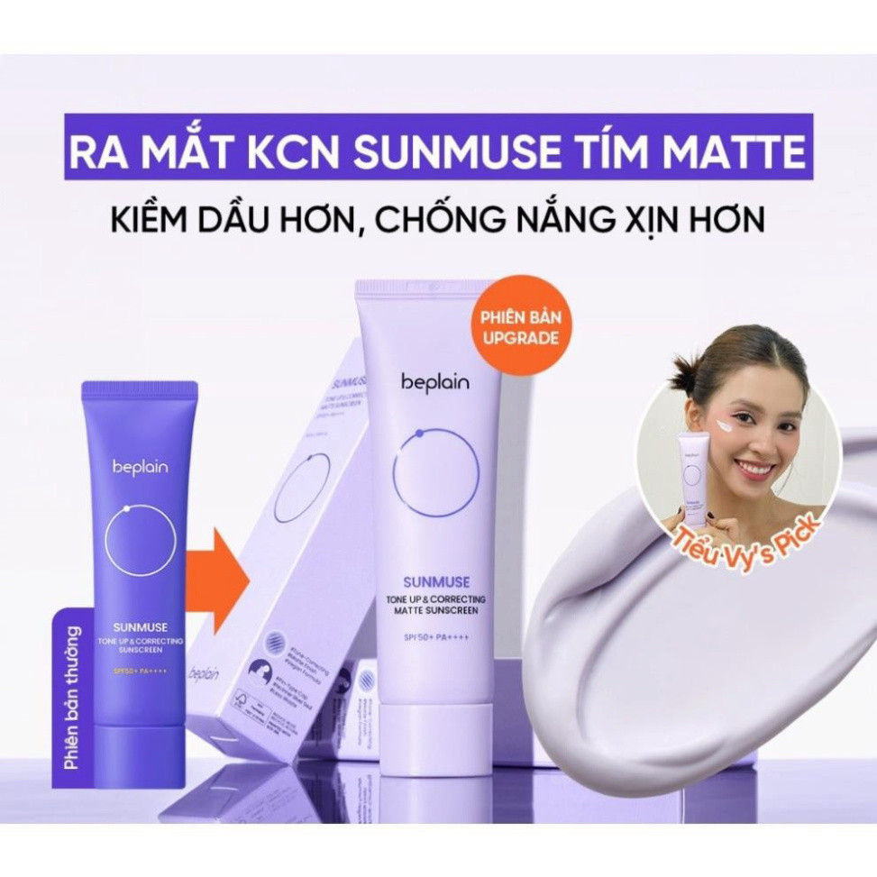 [MUA 1 TẶNG 1] Kem chống nắng Beplain Sunmuse lai Vật Lý ... (3)