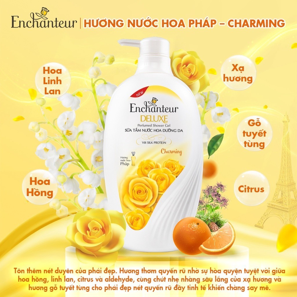 Combo 2 Sữa tắm nước hoa dưỡng da Enchanteur Charming (45... (3)