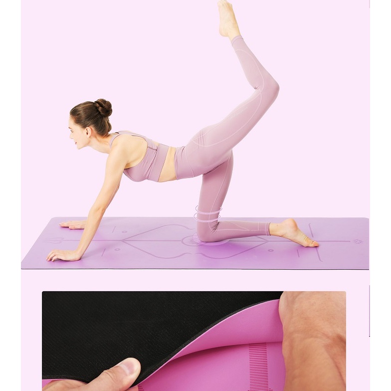 Thảm Tập Yoga Định Tuyến 5mm Cao Su PU Cao Cấp Queensport... (3)