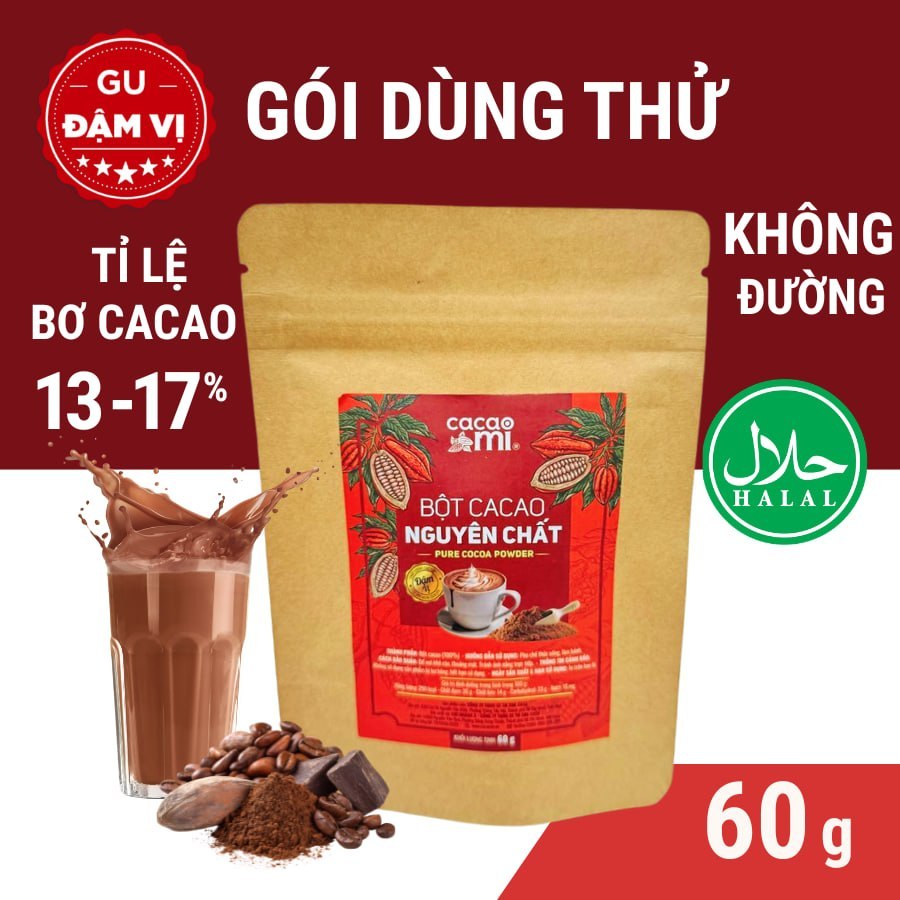 Bột cacao nguyên chất 100% không đường CACAOMI Premium th... (3)