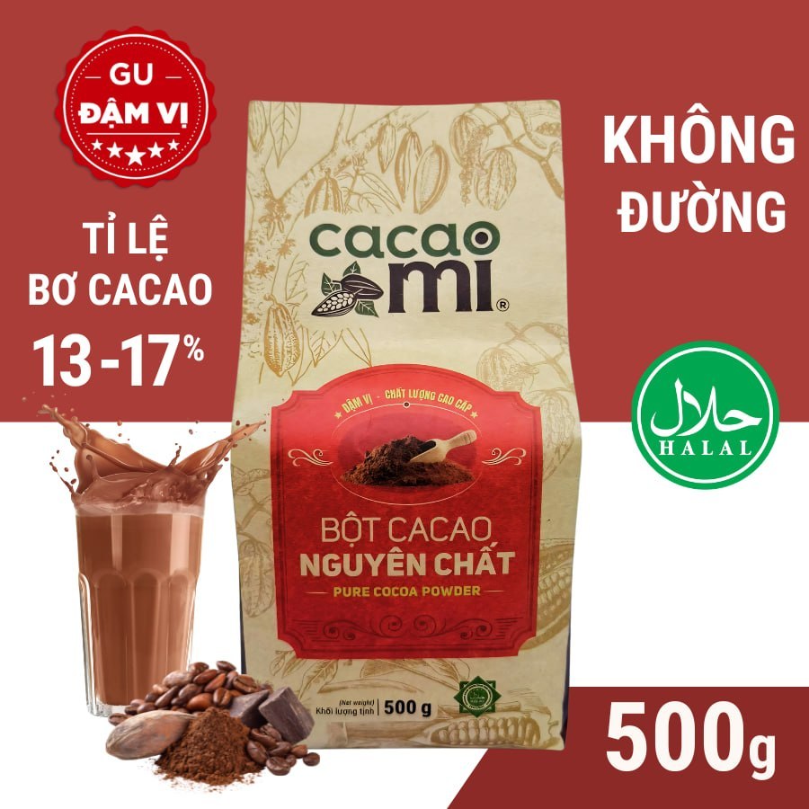 Bột cacao nguyên chất không đường CACAOMI Premium gu đậm ... (3)