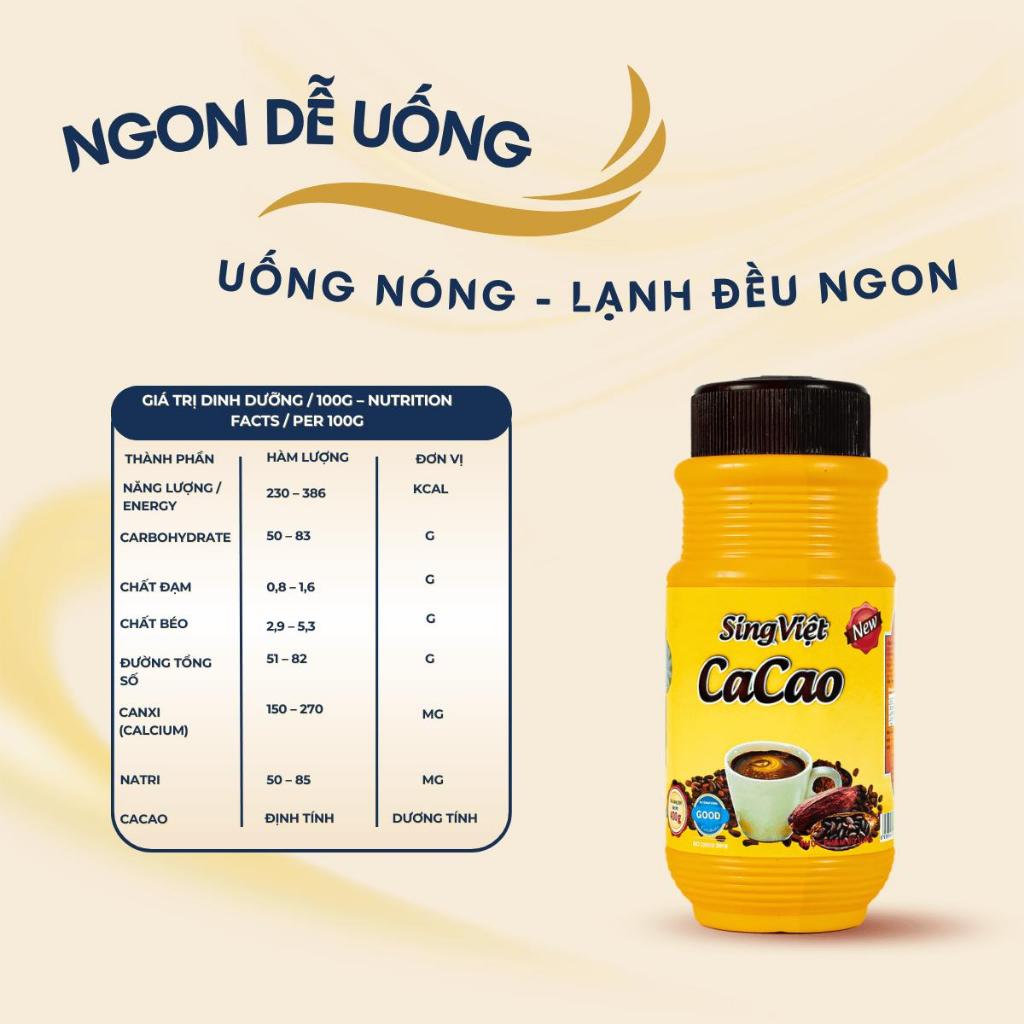 Cacao Đậm Đặc 500G Sing Việt Giầu Dinh Dưỡng Tốt Cho Sức ... (3)