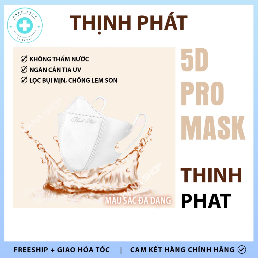 [CH�NH H�NG �Ủ 10 M�U] Khẩu Trang 5D TH�NH PH�T 3 L�p Vải... (3)
