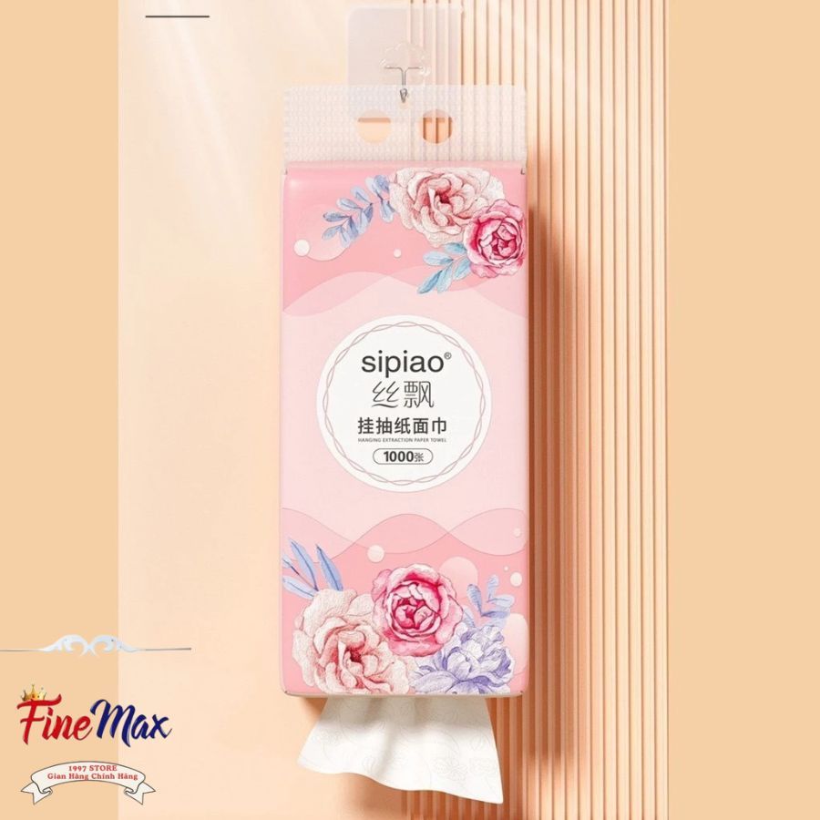[Thùng 10 Bịch] Giấy Ăn Rút Treo Tường SIPIAO Hoa Mẫu Đơn... (3)