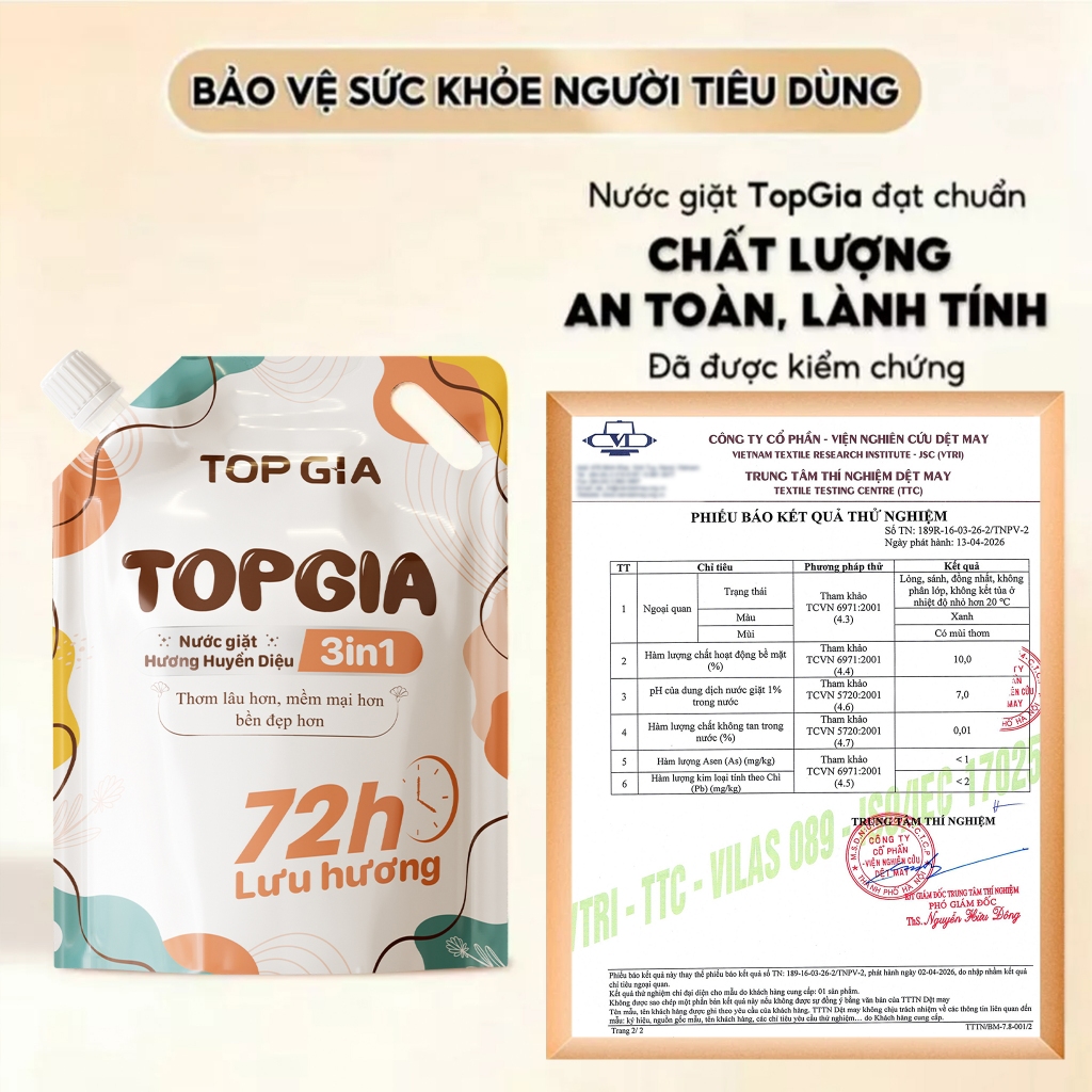 Nư�c Giặt TopGia 3in1 Hương Huy�n Di�u D�u Nhẹ L� m Sạch ... (3)