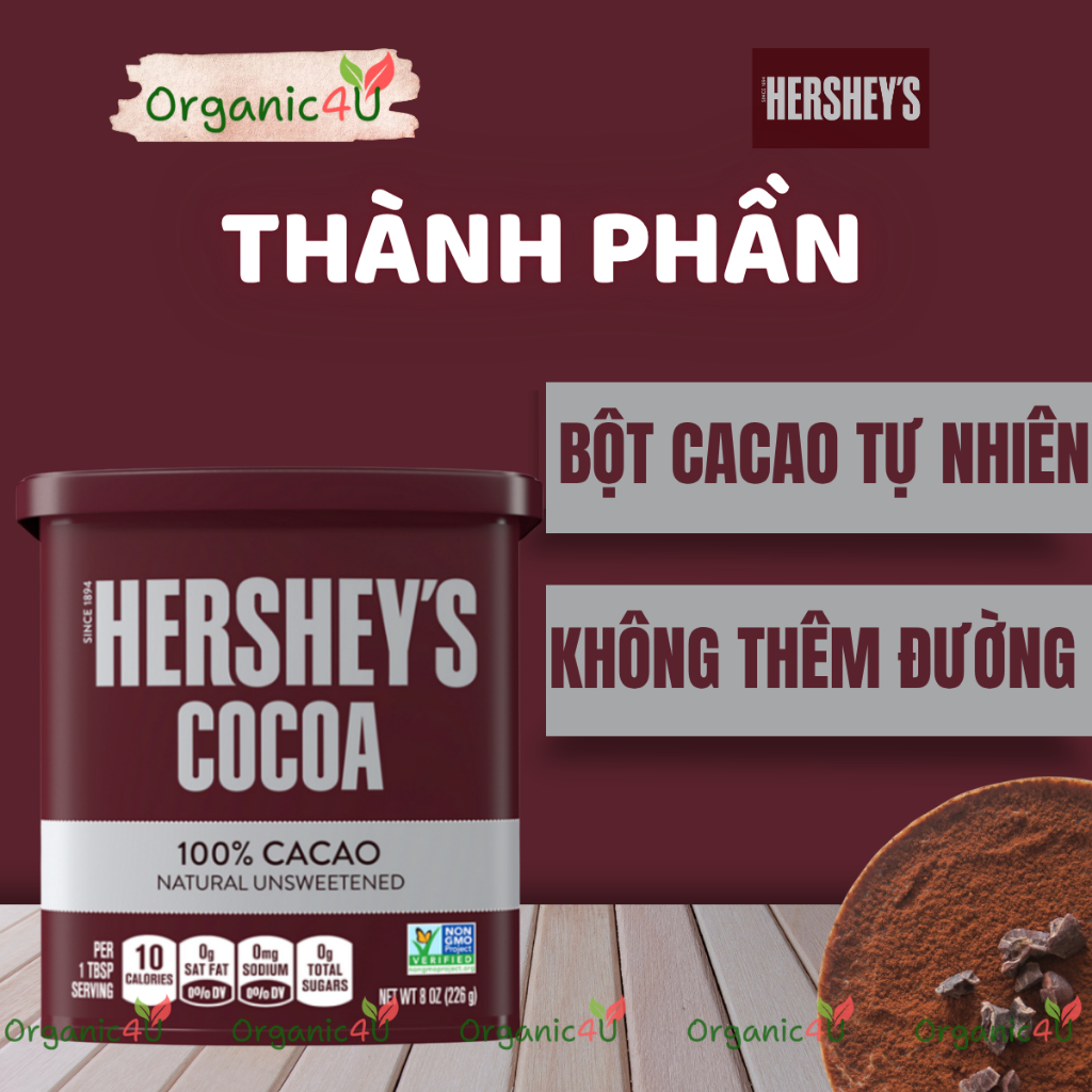 Bột Cacao Không Đường HERSHEY'S Cocoa Natural Unsweetened... (3)