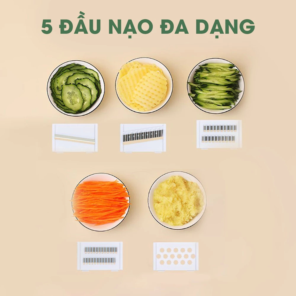 Bộ Nạo Rau Củ Quả 6 Lưỡi Dao Inox 304 Không Gỉ (3)
