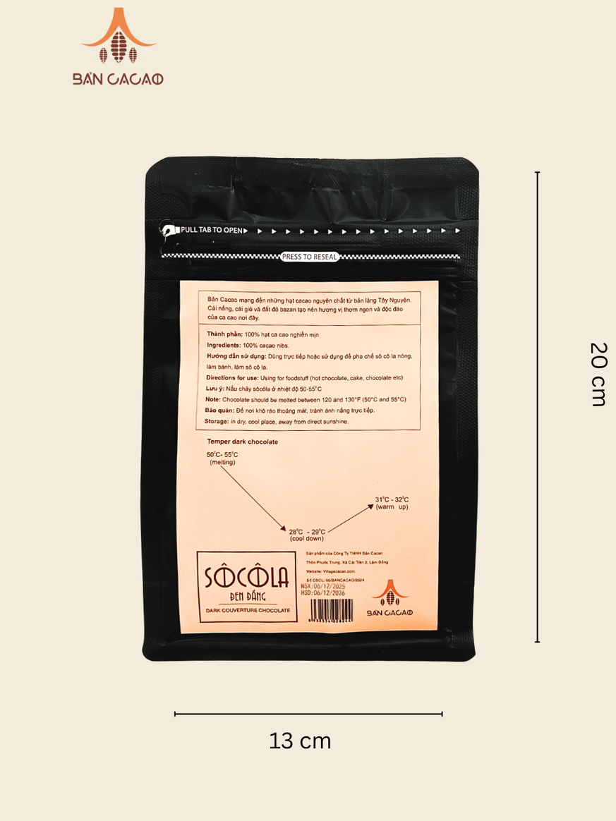 Sô cô la đen 100% (Cacao mass) Bản Cacao (3)