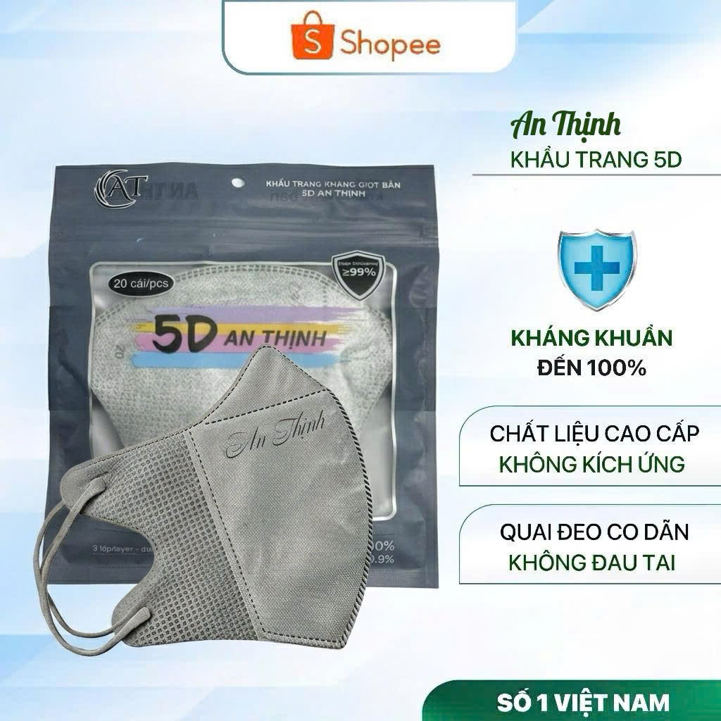 300 chiếc khẩu trang 5D 3 lớp kháng khuẩn chống nắng chốn... (3)