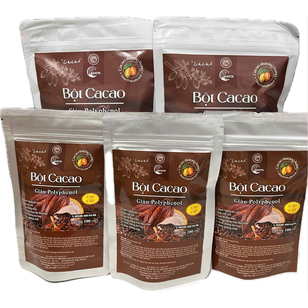 Bột CACAO LAKACTA  NGUYÊN CHẤT KHÔNG ĐƯỜNG THƠM NGON ĐẬM ĐÀ (3)