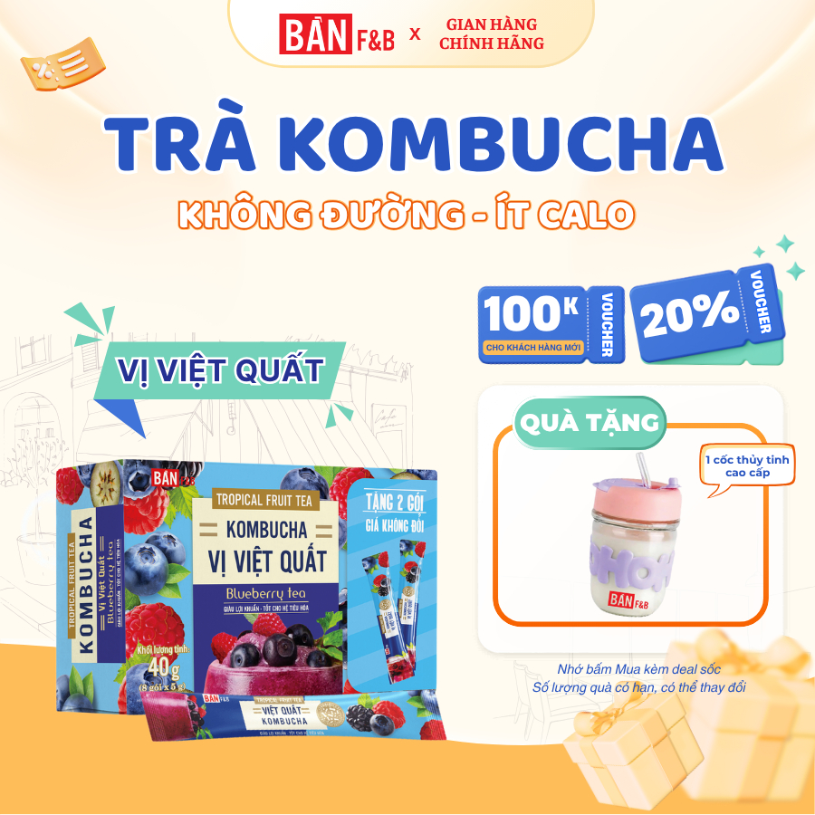 [TẶNG BÌNH] Combo Trà Kombucha Mix Vị Giàu Lợi Khuẩn (3)