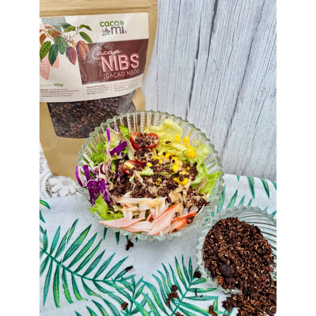 Cacao Nibs hạt ca cao rang mộc giàu flavanol CACAOMI ăn e... (3)