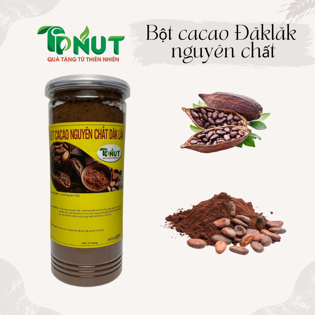 500g hoặc 250g Bột cacao nguyên chất ĐăcLăk loại 1 (3)