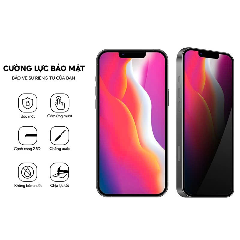 Kính Cường Lực iPhone Chống Nhìn Trộm Cao Cấp Full Màn (3)