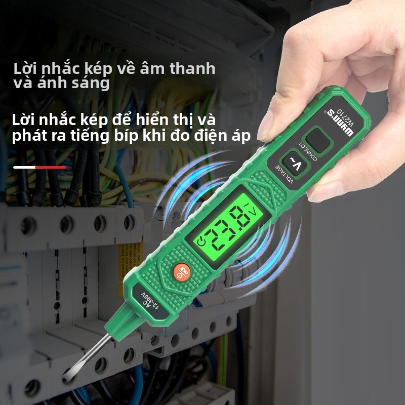Bút thử điện có màn hình Màn hình Máy kiểm tra điện đa ch... (3)