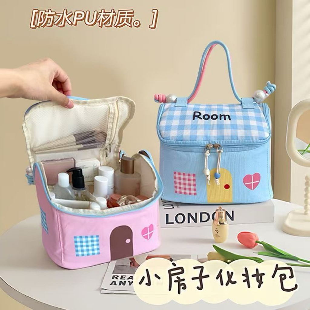 Túi đựng Mỹ phẩm thiết kế dễ thương hình ngôi nhà dung tí... (3)