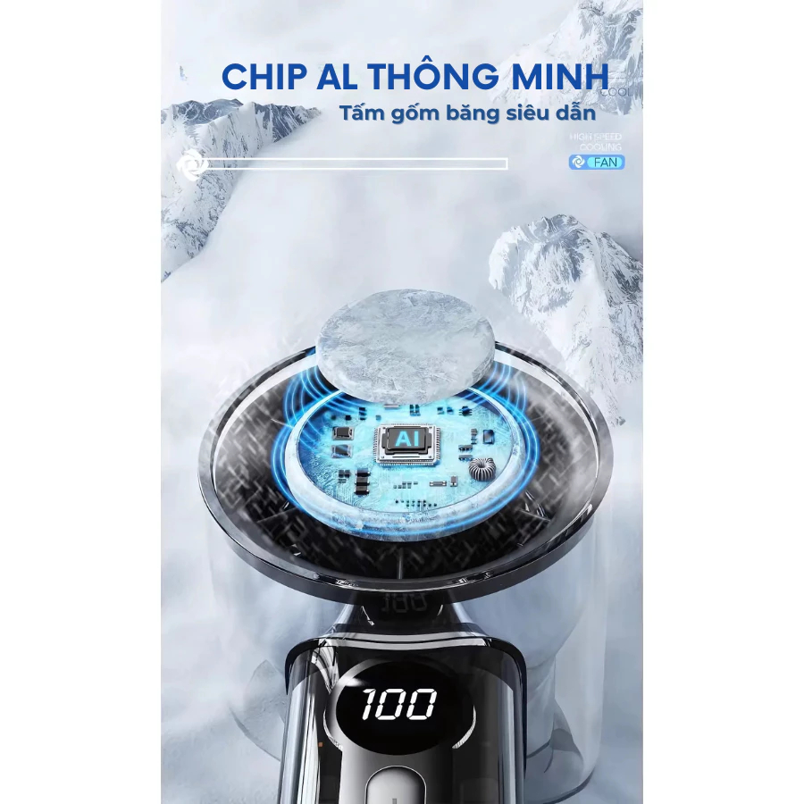 Quạt Cầm Tay X05 Turbo Mini 100 Tốc Độ (3)