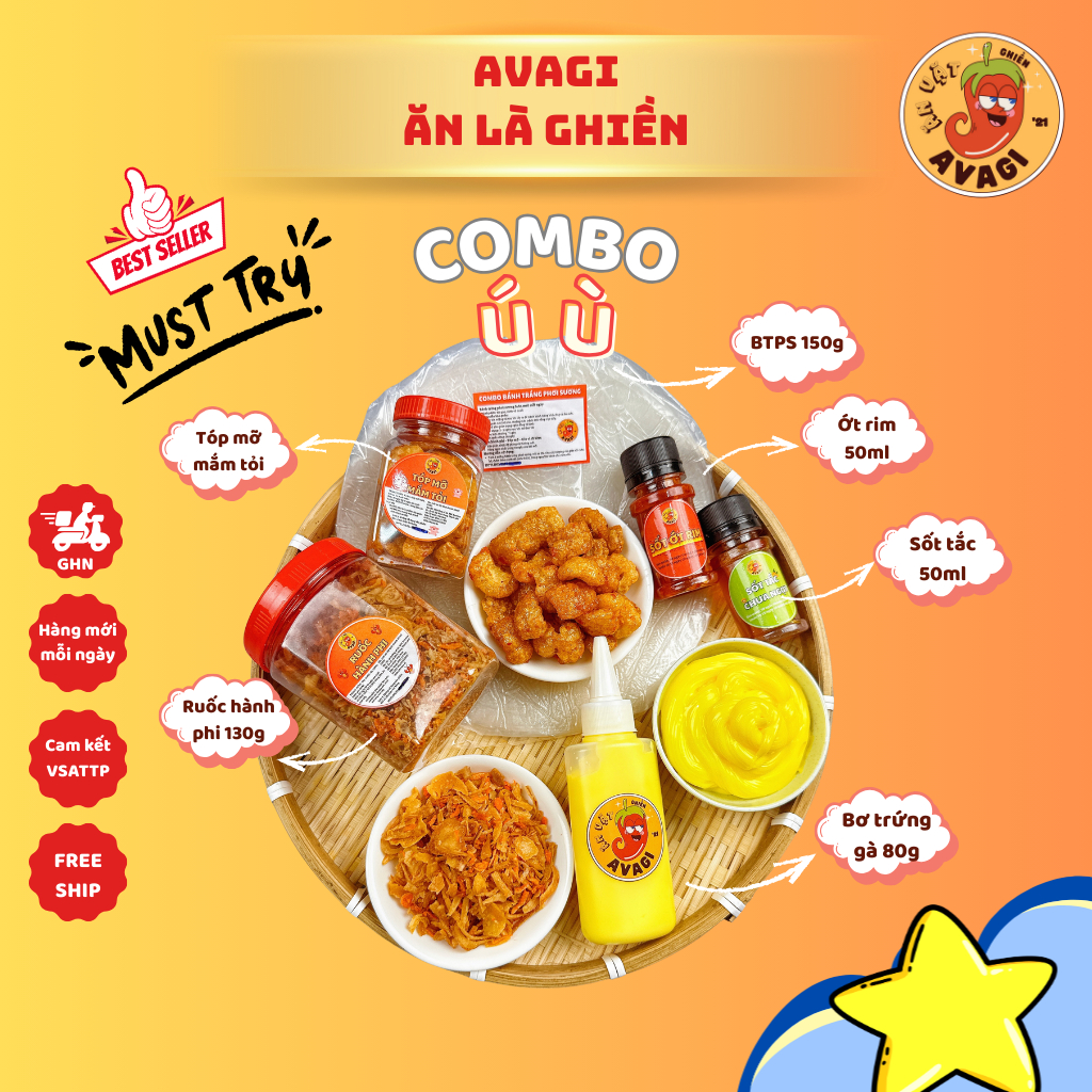 Bánh tráng Phơi Sương COMBO Ú Ù AVAGI (Bánh tráng (3)