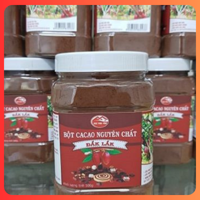 Bột Cacao Nguyên Chất từ Đắk Lắk  lon 500g Hương vị Thơm ... (3)