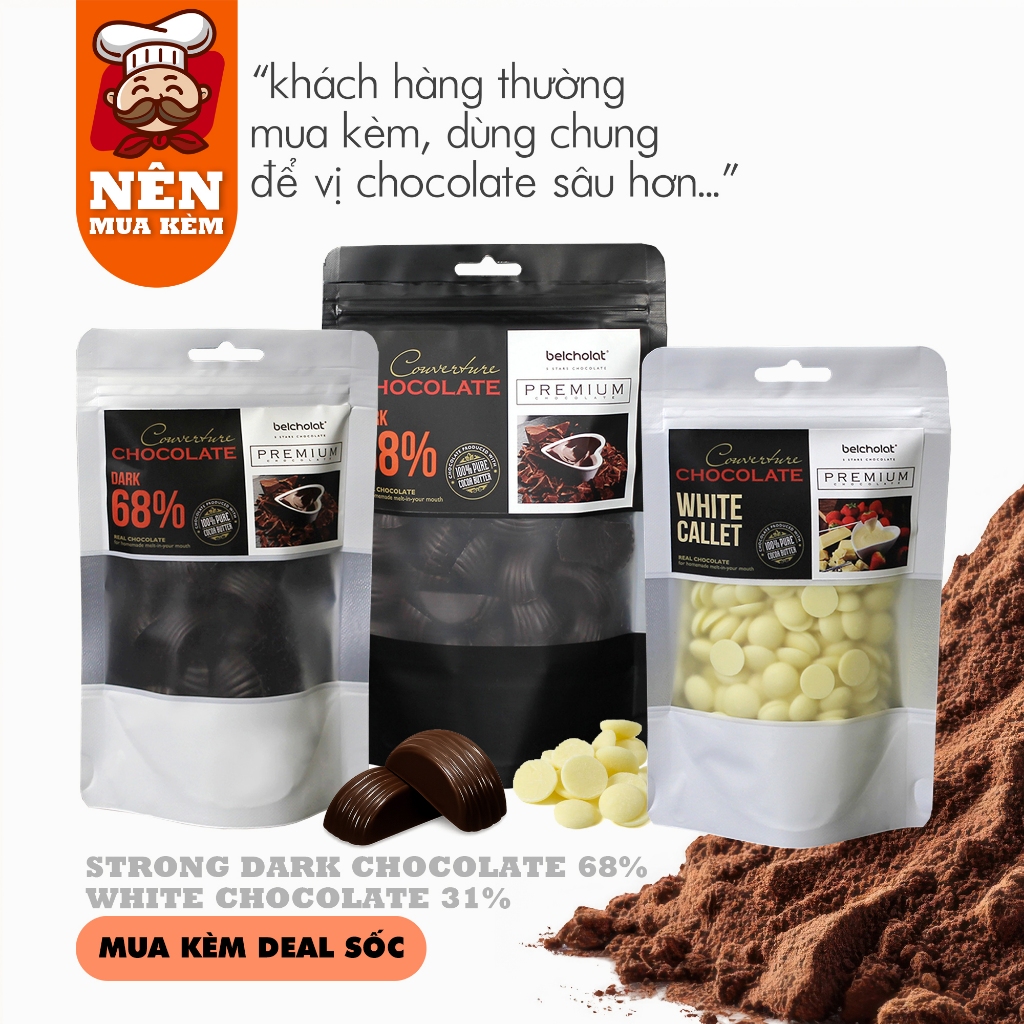 Túi Bột Cacao Belcholat 100% cacao nguyên chất không đườn... (3)