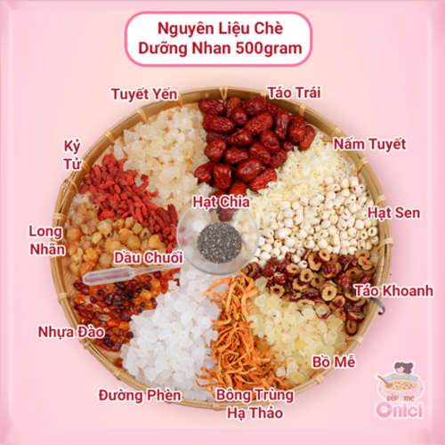 Chè dưỡng nhan tuyết yến ONICI set nguyên liệu 12 15 chén (3)