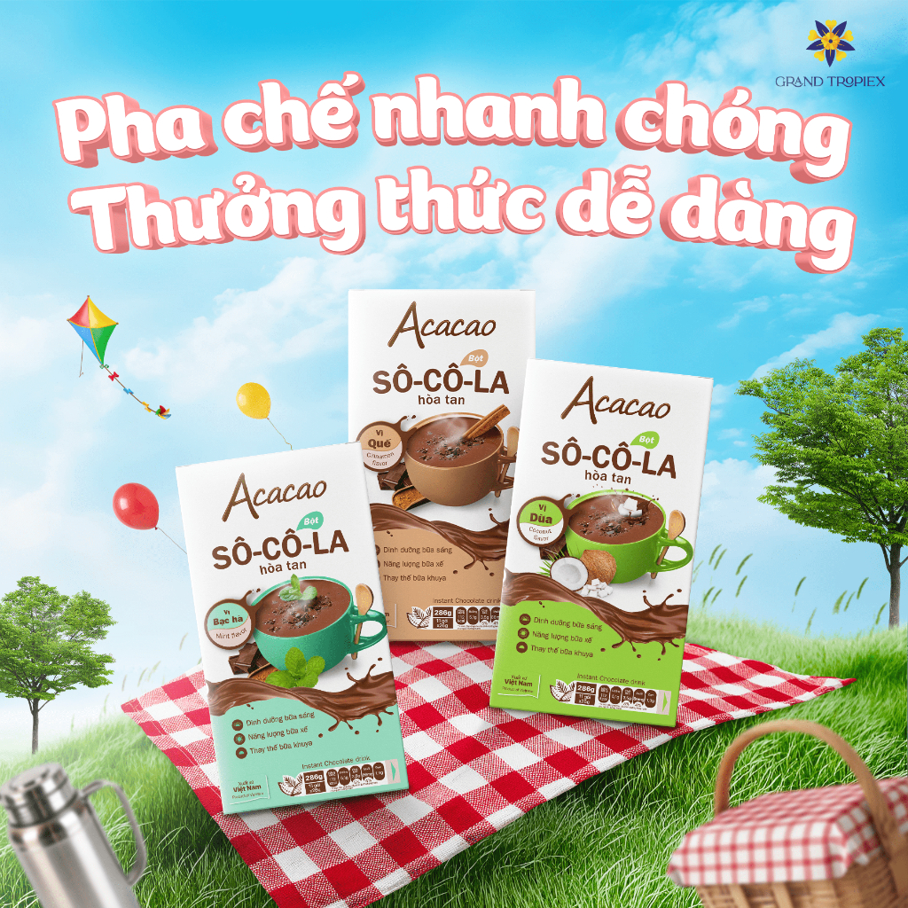 Bột Socola Hòa Tan Acacao Vị Bạc Hà (3)