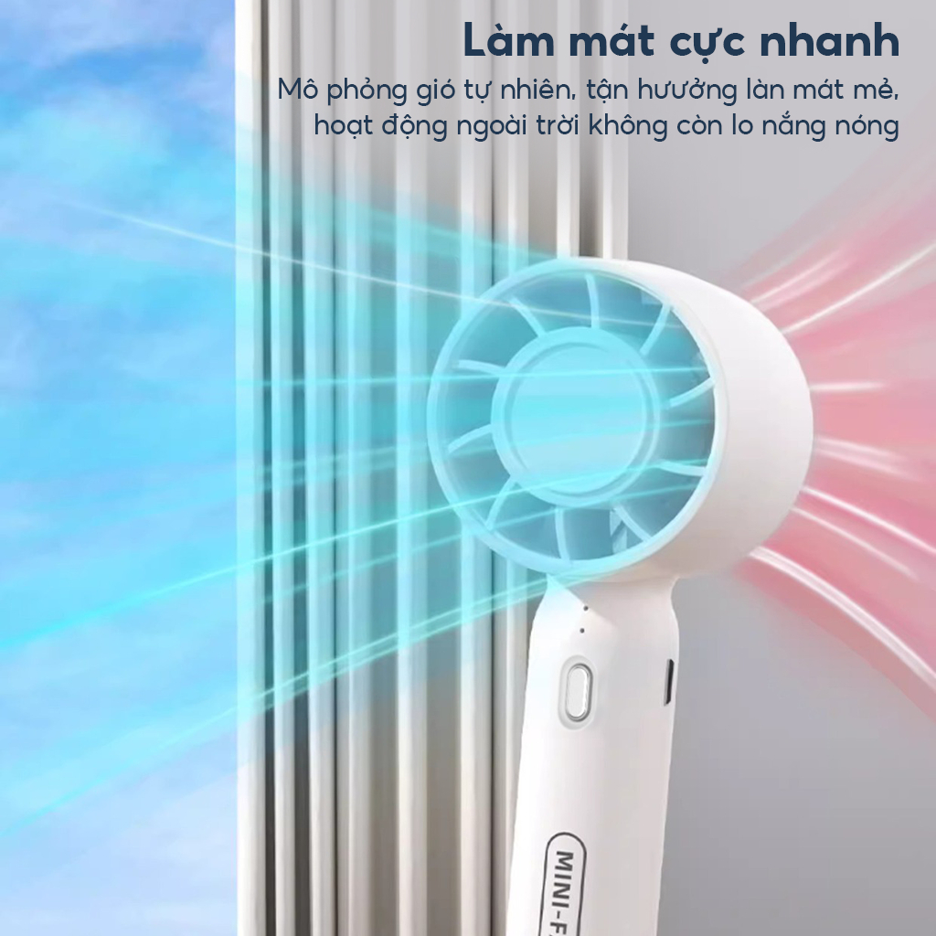Quạt Cầm Tay Mini T10 Siêu Mát (3)