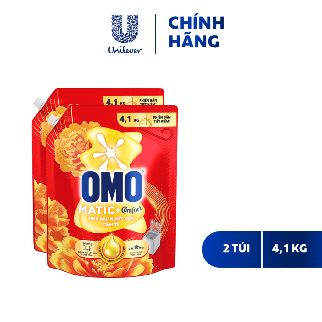 Combo 2 Nư�c giặt OMO Matic Hương Nư�c Hoa Comfort 4.1KG ... (3)