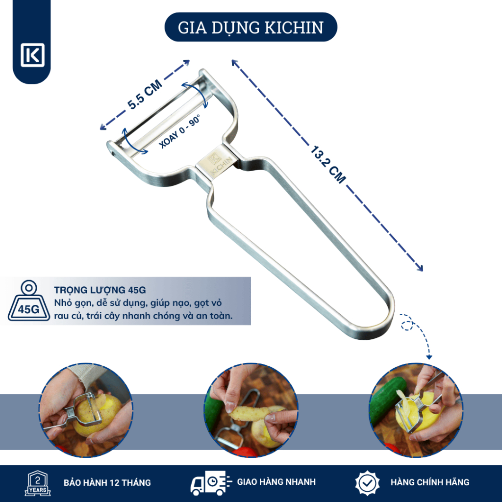 Nạo rau củ quả hai lưỡi cao cấp thép không g� thương hi�u... (3)