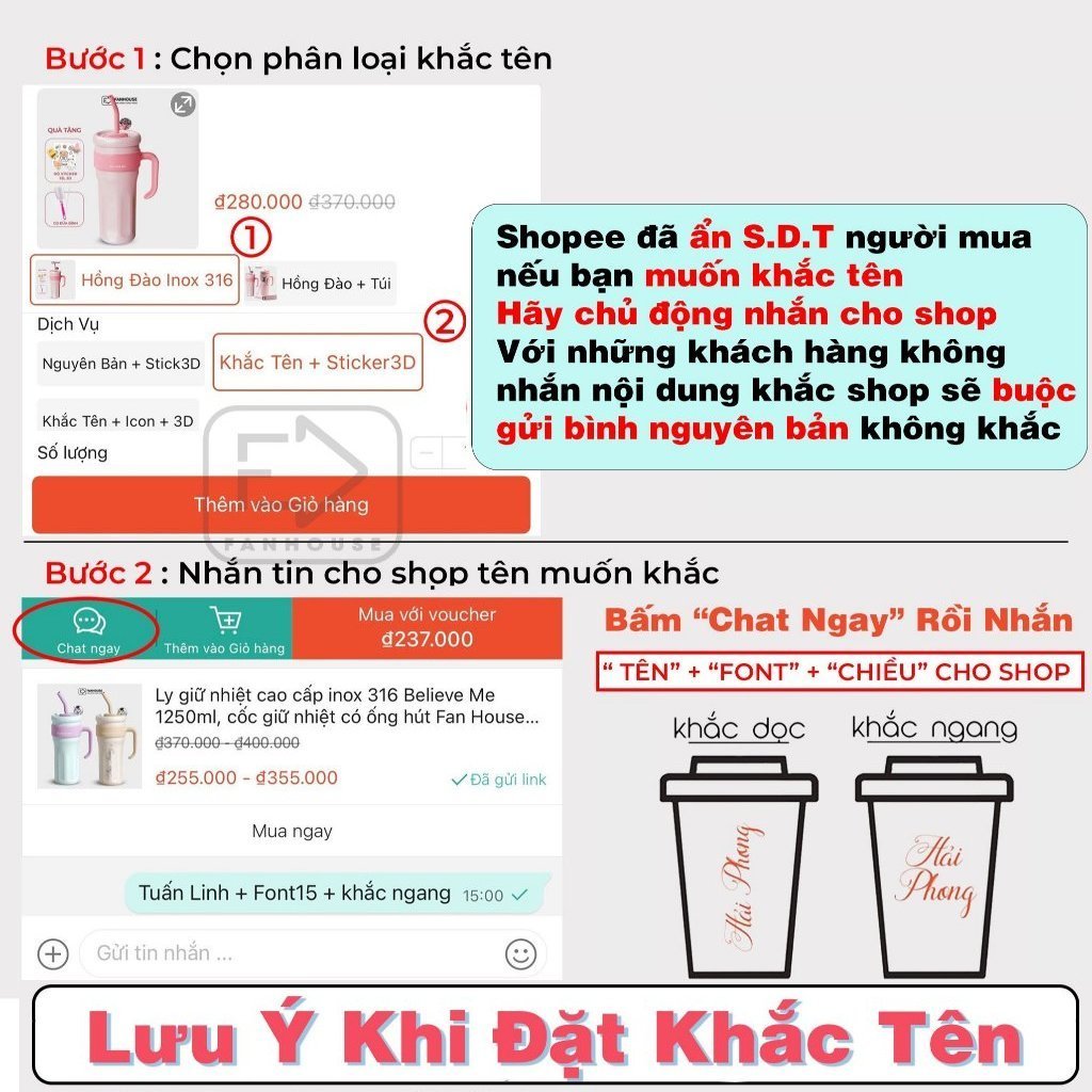 Bình giữ nhi�t khắc tên Fan House bình nư�c giữ nhi�t 12h... (4)