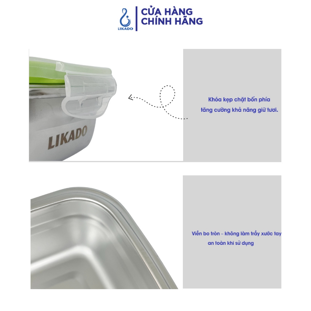 H�p thực phẩm chữ nhật Likado inox 304 dung tích (4)