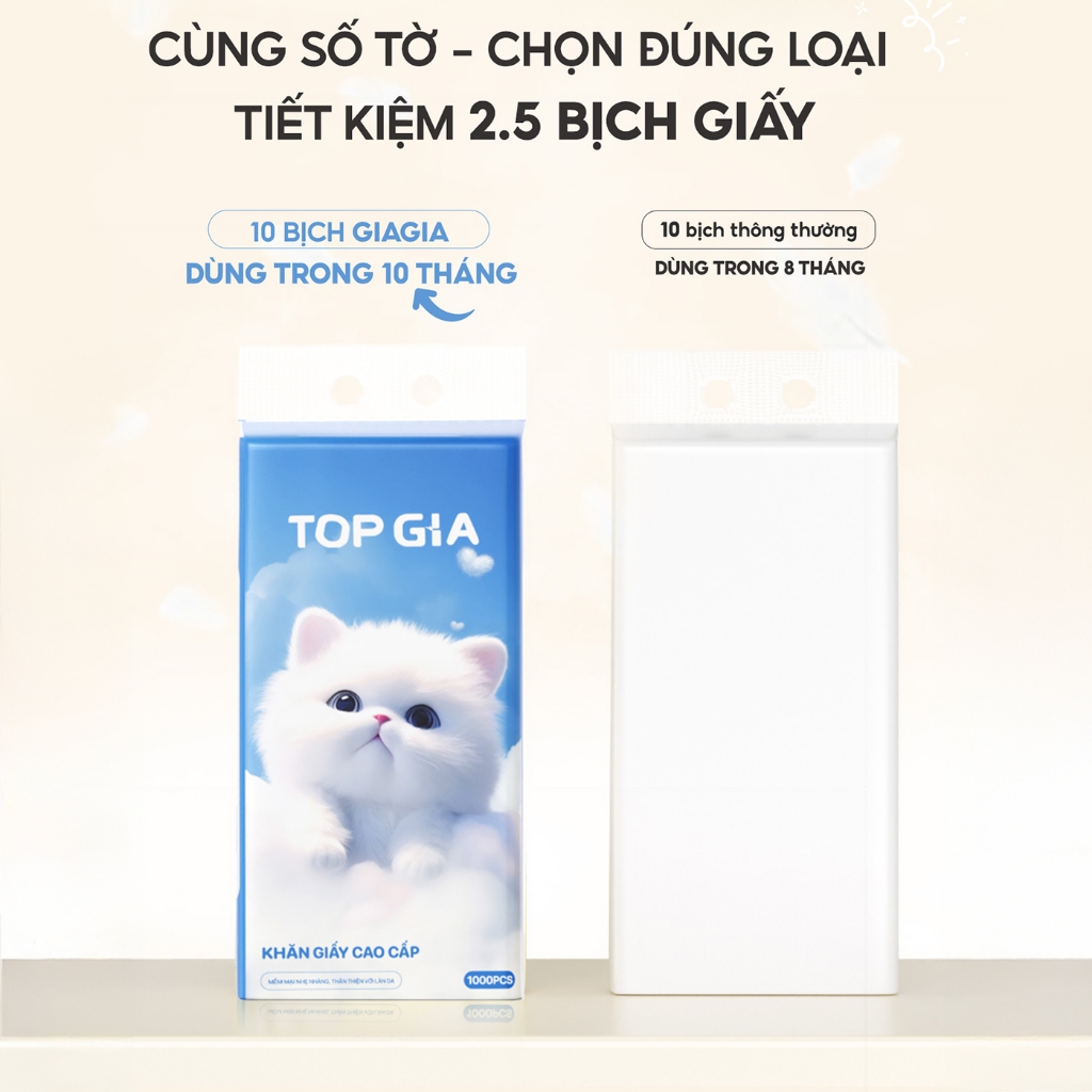 (MUA 10 TẶNG 10 G�I MINI) Thùng 10 b�ch kh�n giấy rút M�c... (4)