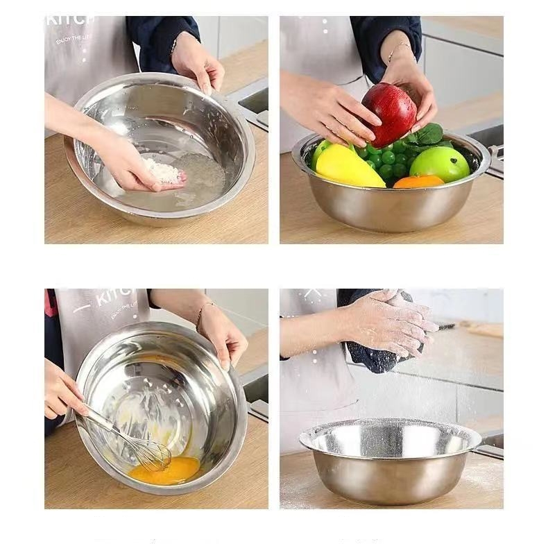 B� thau r� inox 5 món h� ng n�i ��a nhật Set thau r� 5 mó... (4)