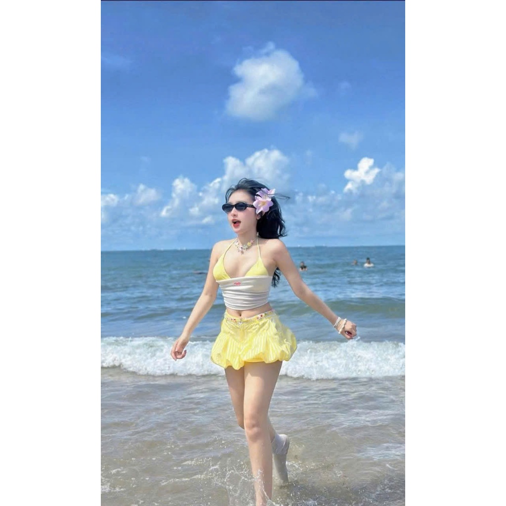 Set Bikini set �i bi�n 3 món �o quây Bra Caro Ph�i QUẦN �... (4)