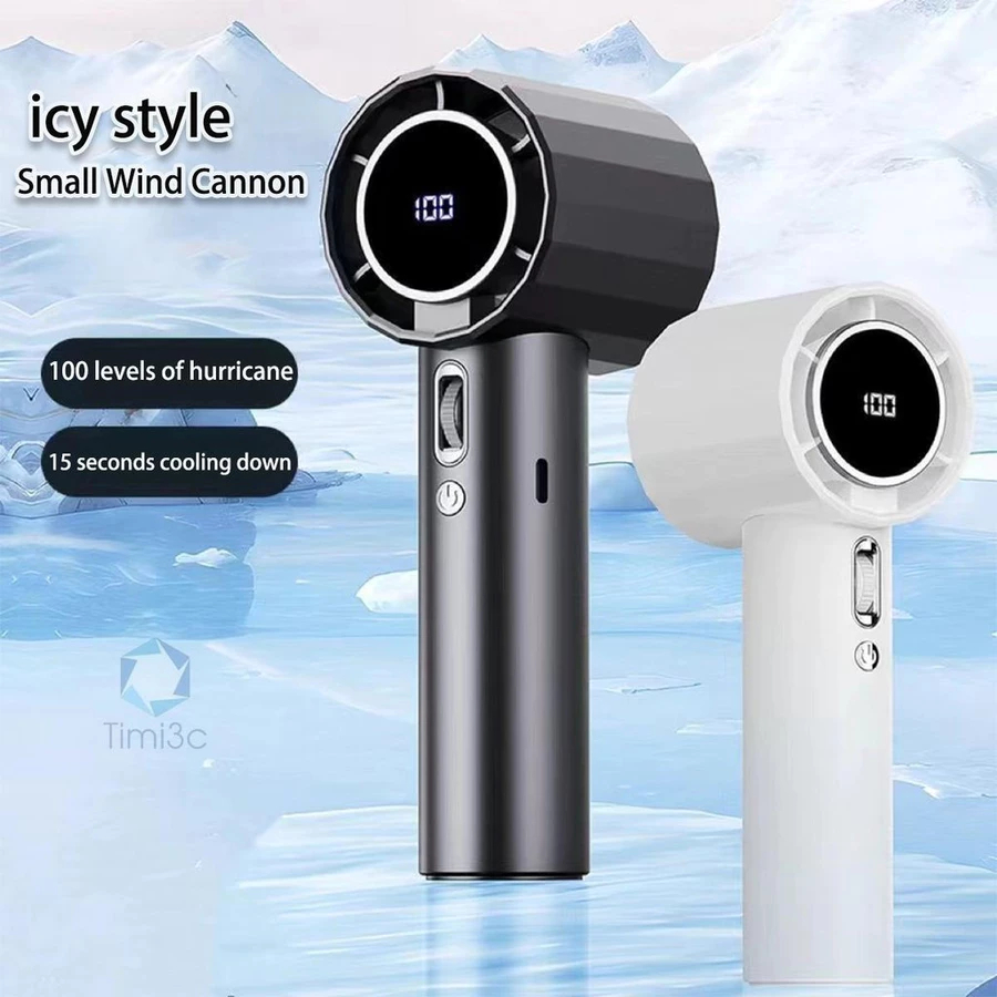 Quạt Cầm Tay Mini Tốc Độ Cao 100 Mức Gió Màn Hình Led Hiệ... (4)