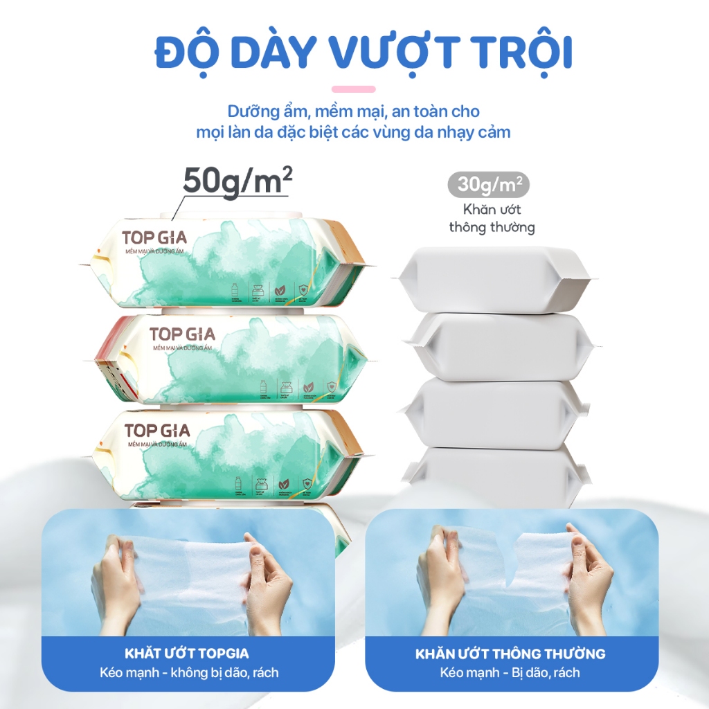Thùng kh�n ư�t Topgia 80 t� không c�n không parabens cao ... (4)