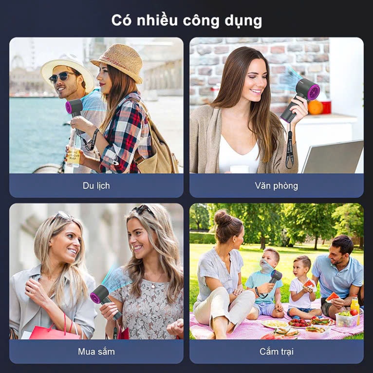 Quạt cầm tay mini S001 tích điện gió mạnh 16000 vòng/phút... (4)