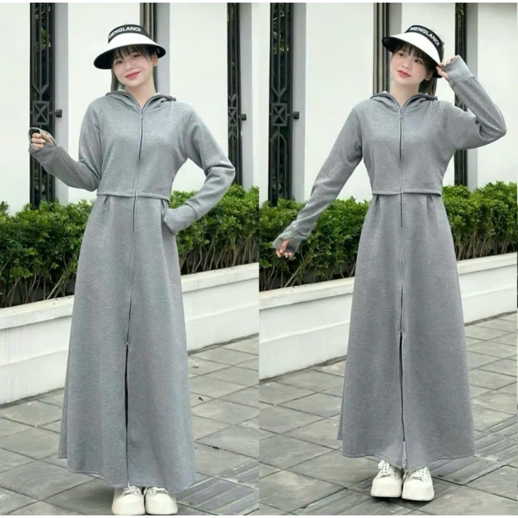 Áo Khoác Chống Nắng Toàn Thân 2 Lớp Vải Umi Cotton Dày Hà... (4)